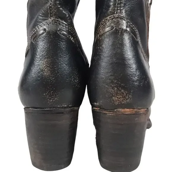Bed Stu Fate Tall Boots Black Hand Wash Bohemian Western Cowgirl
